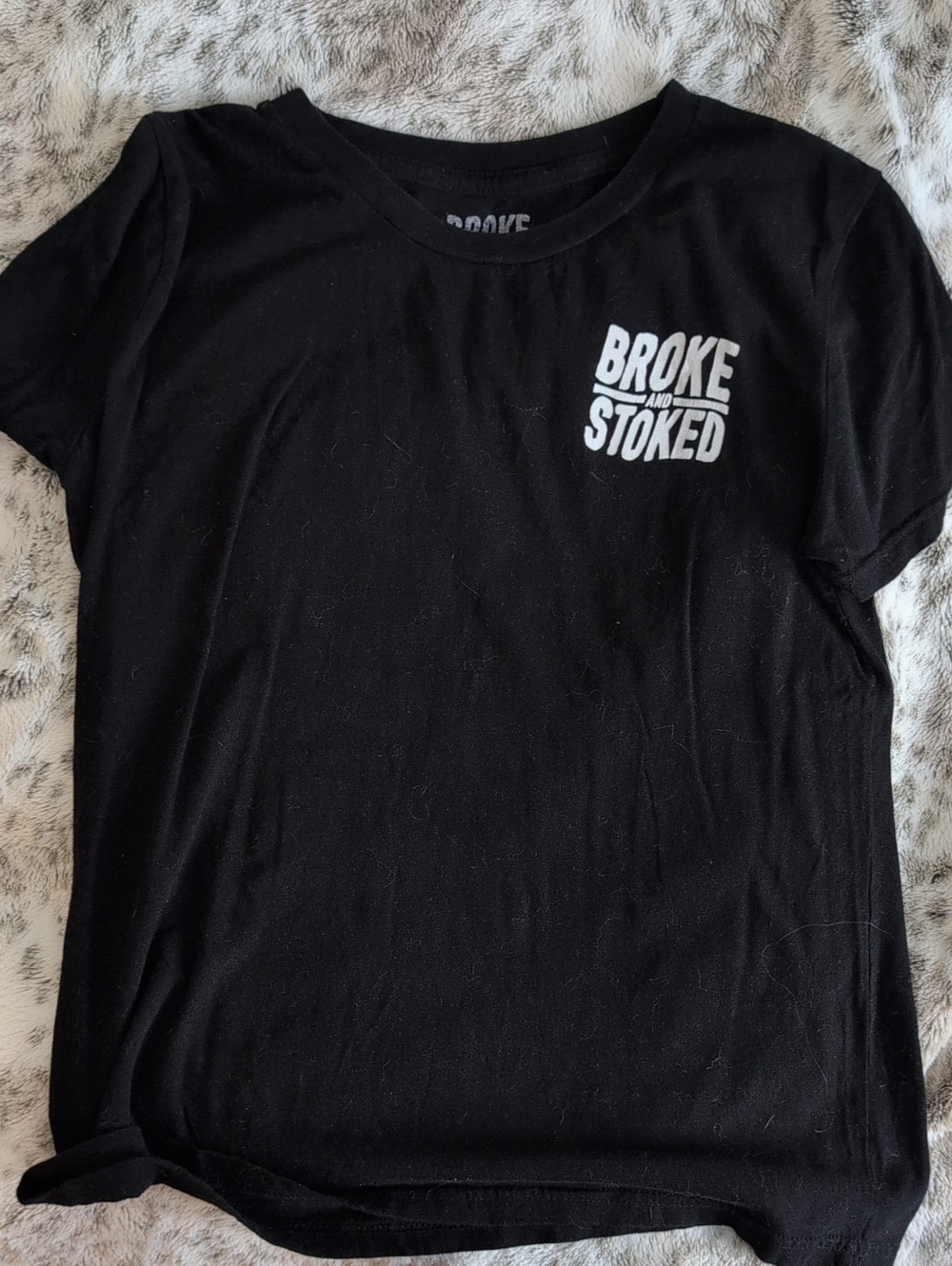 Broke And Stoked Black Graphic Tee